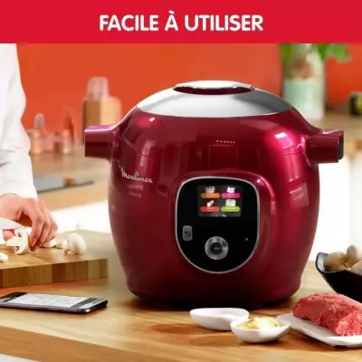 MOULINEX COOKEO+ Connect Multicuiseur intelligent haute pression, 6 L,