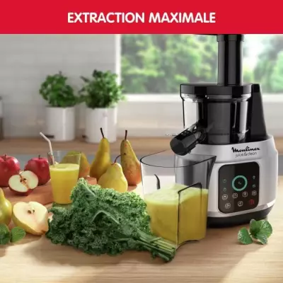 MOULINEX Juice & Clean Extracteur de jus, Technologie Easy Clean, Pres