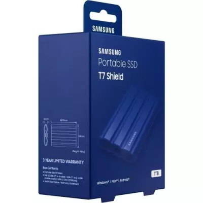 SAMSUNG SSD Externe T7 Shield Bleu 1 To MU-PE1T0R/EU