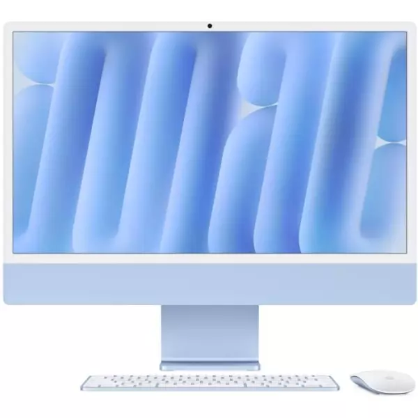 Apple iMac 24 ecran retina 4,5K 512Go SSD 16Go RAM Puce M4 CPU 10 coeurs GPU 10 coeurs Bleu (2024)