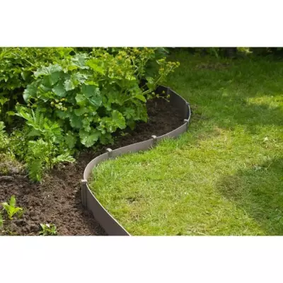 Bordure de jardin - NATURE - H15 cm x 10 m - Polyéthylene recyclé -