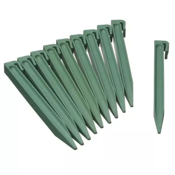 Ancres pour bordure en polyéthylene recyclé - NATURE - H26,7 x 1,9 x 1,8 cm - Vert