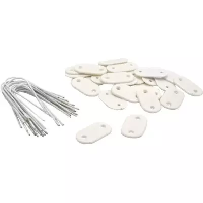 Set de 26 fixations pour mailles - NATURE - Blanc - Attache + brin 14