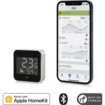 Station météo connectée EVE WEATHER - Technologie Apple HomeKit Blu