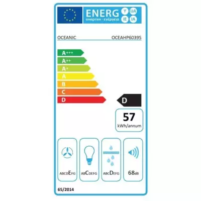 Hotte pyramide OCEANIC OCEAHP6039S - 60 cm