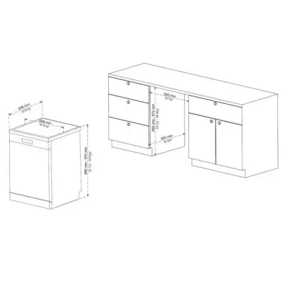 Lave-vaisselle pose libre OCEANIC OCEALV1247W - 12 couverts - 47 dB bl