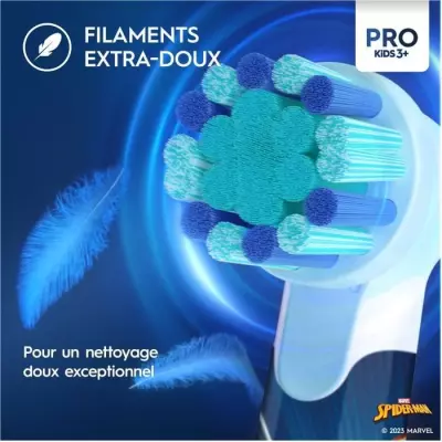 Brosse a dents électrique Oral-B Pro Kids 1 Manche Marvel Spider-Man,