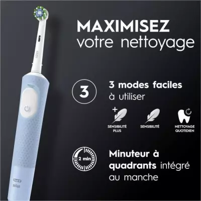 Brosse a dents électrique ORAL-B Vitality Pro - Bleue - 3 modes de br