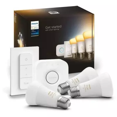 PHILIPS Hue White Ambiance Kit de démarrage ampoule LED connectée -