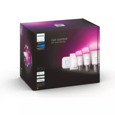 PHILIPS Hue White & Color Ambiance - Kit de démarrage E27 x3 et tél