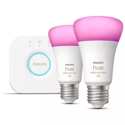 Philips Hue White and Color Ambiance, Kit de démarrage 2 ampoules E27