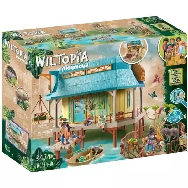 PLAYMOBIL 71007 Centre de soins pour animaux, Wiltopia, Matériaux recyclés ou biosourcés, Des 4 ans