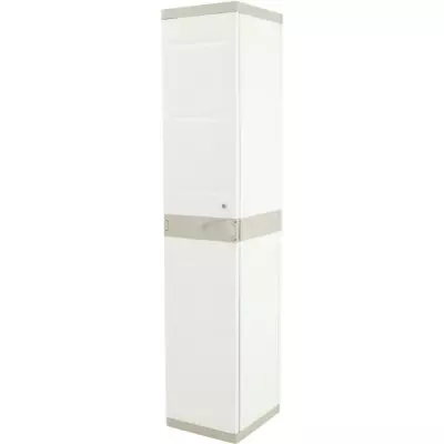 Armoire haute vestiaire PLASTIKEN - 1 porte, 35cm - Blanc