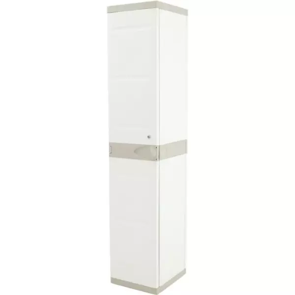 Armoire haute vestiaire PLASTIKEN - 1 porte, 35cm - Blanc