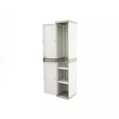 Armoire haute vestiaire PLASTIKEN - 1 porte, 35cm - Blanc