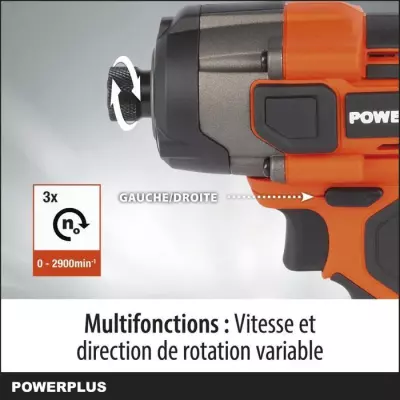 Visseuse a choc sans fil 20V 180Nm - DUAL POWER POWDP20100 - Livrée s