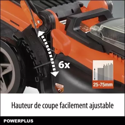 Tondeuse a Gazon sur Batterie 40V Dual Power POWDPGLWS2 - 420mm Ø, Sa