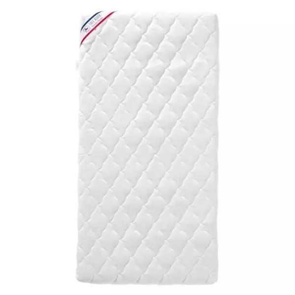 Matelas Bébé Parfait - 60x120x10 cm - 2 Faces : Été / Hiver - Déhoussable - Anti Acarien