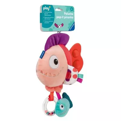 Ravensburger play+, Peluche pop-it - Piranha rouge , 6-36 mois, Premie