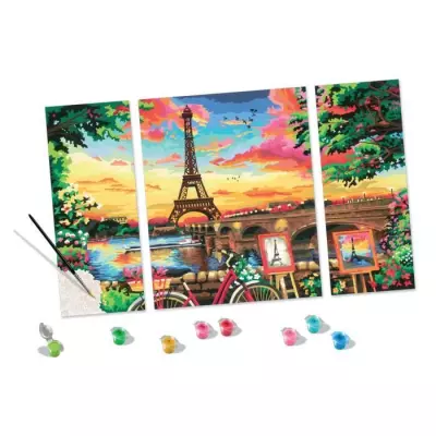 CreArt Paris format triptyque 80x50cm - Peinture par numéros – Des