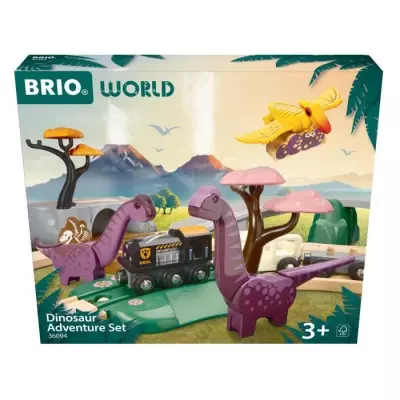 BRIO Circuit Aventure Dinosaure 21 pieces - Action de Jeu sans Pile -