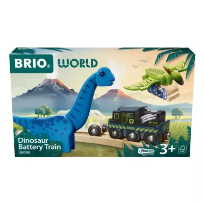 Brio Train a Piles Dinosaure - Train électrique - Dinosaure Inclus -