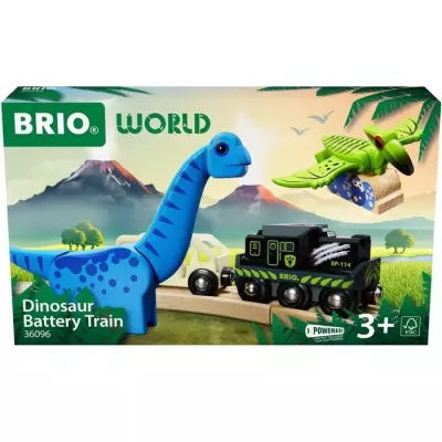 Brio Train a Piles Dinosaure - Train électrique - Dinosaure Inclus -