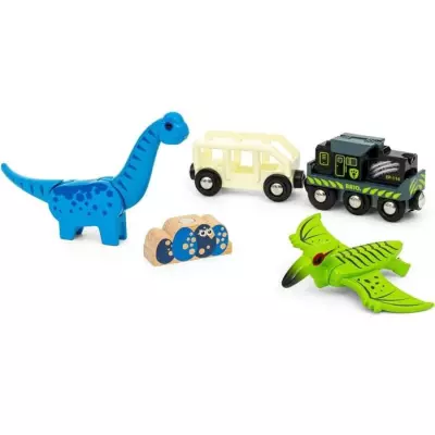 Brio Train a Piles Dinosaure - Train électrique - Dinosaure Inclus -