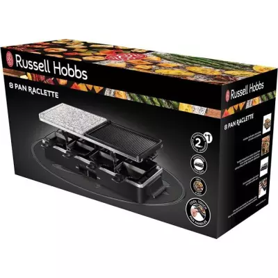 Appareil Raclette Russell Hobbs - 26280-56 - Multifonction 3 en 1 - 8