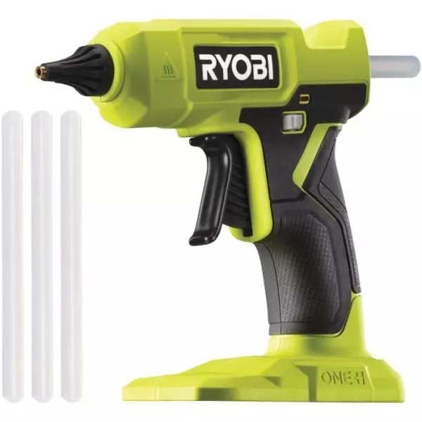 RYOBI - Pistolet a colle 18V ONE+ - chauffe en 3 min - indicateur de chauffe - diam. bâtons 12 mm - Avec 3 de colle - RGLU18-0