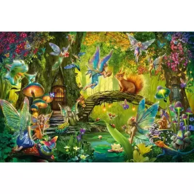 Puzzle Fées dans la foret - SCHMIDT SPIELE - 200 pieces - Avec baguet