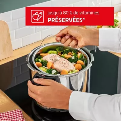 SEB Cocotte-minute inox 9L, Autocuiseur, Induction, Sécurité 5 point