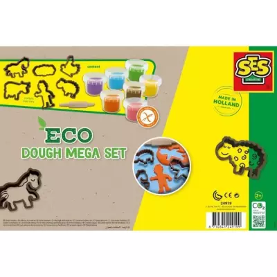 Kit de pâte a modeler géant écologique (7x90 g avec outils)