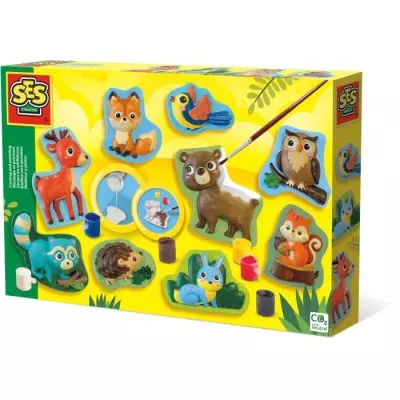 Kit de moulage et peinture - SES CREATIVE - Animaux de la foret - Plas