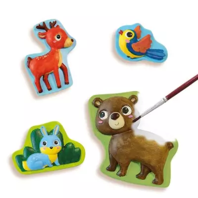 Kit de moulage et peinture - SES CREATIVE - Animaux de la foret - Plas