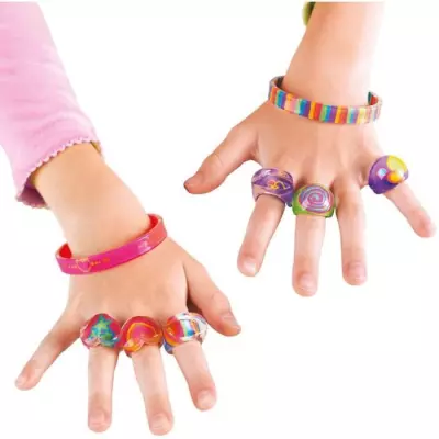 Bagues et bracelets - SES CREATIVE - Contient peinture, pinceau, 5 bag