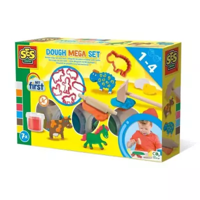 Jeu de pâte a modeler - My first - Méga kit avec outils - Jaune - Po