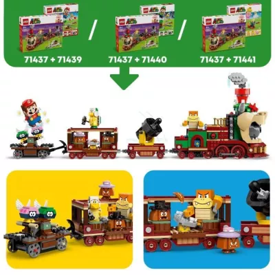 LEGO Super Mario 71437 Train Bowser Express - Jouet avec des Personnag