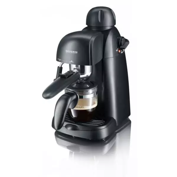 SEVERIN KA5978 Cafetiere Expresso, Vapeur pour Mousse de lait, Petite Machine expresso, Machine a café 4 tasses,Pompe 3,5 bars,