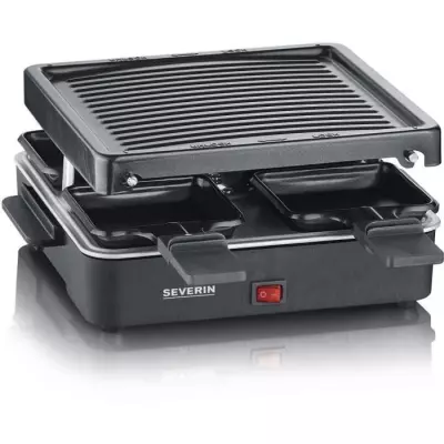 SEVERIN Raclette Gril 4 personnes compacte, facile a ranger, idéal po