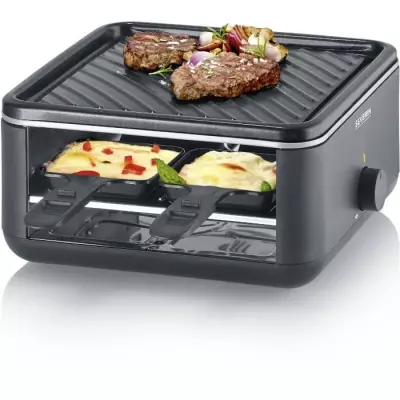 Raclette Gril - SEVERIN - RG2360 - 4 pers. - Compacte - Plaque 24 x 24