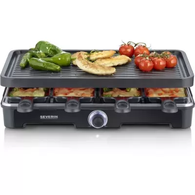 Appareil a raclette - SEVERIN - RG9670 - 8 personnes - Grande plaque d