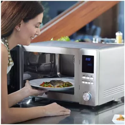 SHARP R-922STWE - Micro ondes grill Inox - 32 L - 1000 W - Grill 1100