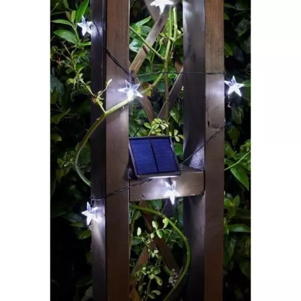 Guirlande d'extérieur solaire SMARDTV - Ultra 50 étoiles LED - Blanc froid - 11,8m - 2 ans de garantie