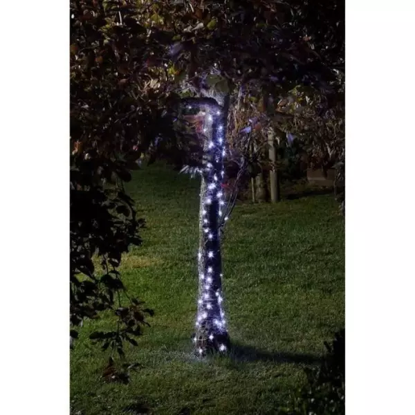 Guirlande solaire d'extérieur SMARDTV - Luciole 100 Leds blanc froid - 11.9m - métal