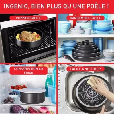 Casserole - TEFAL - Ingenio Easy Plus - 18 cm - Antiadhésif - Empilab