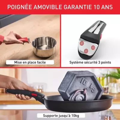 Casserole - TEFAL - Ingenio Easy Plus - 18 cm - Antiadhésif - Empilab