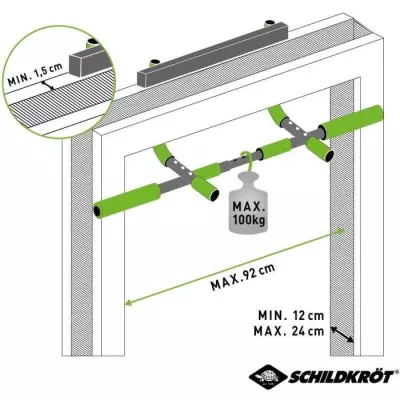 Barre de traction Schildkrot Fitness TÜRRECK-Multifunktional, max.100