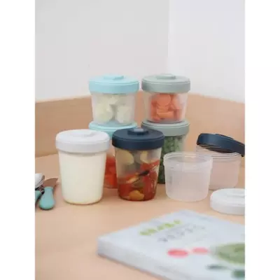 Pack 1er repas BEABA - Portions clip de conservation - Eucalyptus - 12