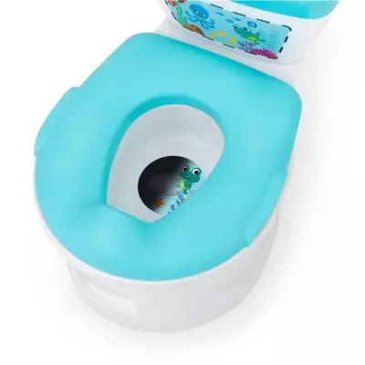 BABY EINSTEIN Pot & Réducteur de Toilette 2 en 1 avec Chasse d'eau mu